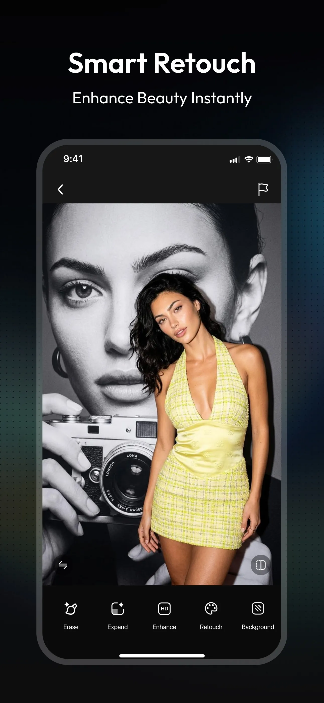 Prismy smart retouch feature